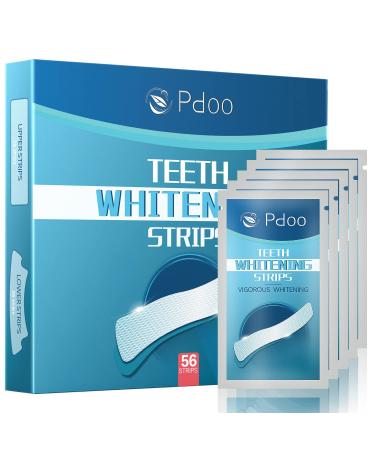 Teeth Whitening Strip - Non-Sensitive, Stain Remover, Professional Teeth Whitener, Non-Slip Teeth Whitening Products, Hydrogen Peroxide Teeth Whitener, Teeth Whitening Kit 56 Strips (28-Day)