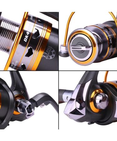 Sougayilang Spinning Fishing Reel | Left/Right Interchangeable Wood Handle | Metal Body | 5.2/5.1 Gear Ratio | 11BB | Inshore, Boat, Rock, Freshwater, Saltwater Fishing - DK1000 - Buy Online on GoSupps.com