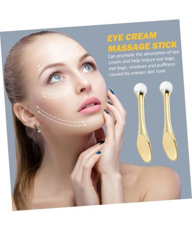 FRCOLOR 12 Pi ces De Masque Rouleau De Massage Outils De Beaut Mini Outils Cr me Pour Les Yeux Outil De Massage Du Visage Applicateur De Cr me Pour Les Yeux B tons De Masque 7.7X1.4X0.6CMx2pcs Dor x2pcs - Buy Online on GoSupps.com