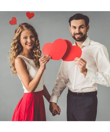 Minkissy 3D Red Glitter Heart Headband - 4-Piece Hair Accessories for Valentine's Day & Weddings - Buy Online on GoSupps.com