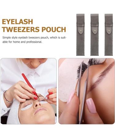 Beaupretty Eyelash Tweezers Set - 3 Precision Lash Extension Tweezers with Travel Pouch | Gray | Ideal for Home & On-the-Go - Buy Online on GoSupps.com