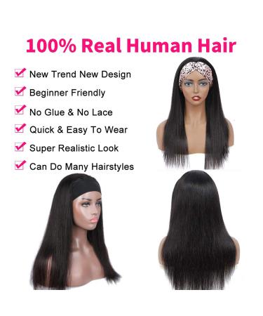 16 Inch Straight Human Hair Headband Wig for Black Women - Glueless, 150% Density, Natural Color - Pack of 1 - Buy Online on GoSupps.com