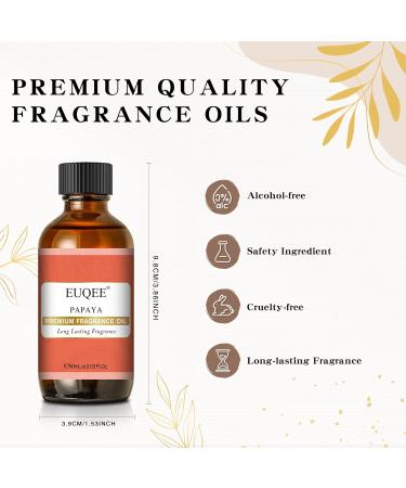 EUQEE Papaya Fragrance Oil 60ml - Premium Grade Aromatherapy Essential Oil for Diffusers and DIY Candle Making - Buy Online on GoSupps.com