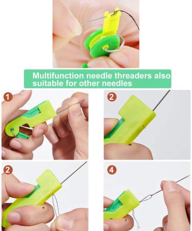 Sewing Machine Twin Needles Set with Automatic Threader - 18 Pieces in 3 Mixed Sizes - 2.0/90, 3.0/90, 4.0/90 - Household Sewing Machine Accessories in Plastic Box - Buy Online on GoSupps.com