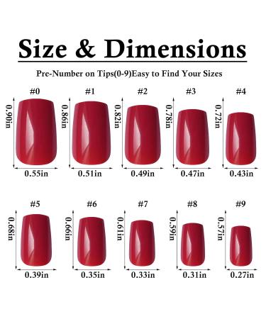 Shop LoveOurHome 576pc Square Press on Nails - Medium Tapered Square Gel Glossy False Nails for Women & Girls - Colored French Acrylic Manicure Tips - Buy Online on GoSupps.com