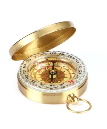 Compass outdoor waterproof compass compass hiking portable with luminous jacks for camping hiking and outdoor activities (golden) - Buy Online on GoSupps.com
