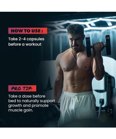 Gains in Bulk L Arginine Amino Acids Supplement for Nitric Oxide Support, Supplements for Men with L-Arginine, L Citrulline and L Ornithine, Muscle Pump, Energy and Heart Health Support, 90 Capsules - Buy Online on GoSupps.com