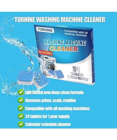 24 Pack Washing Machine Cleaner Tablets - Deep Clean Tub & Drainage System - Front Loader, Top Load, High Efficiency Washers - 1 Year Supply - Buy Online on GoSupps.com