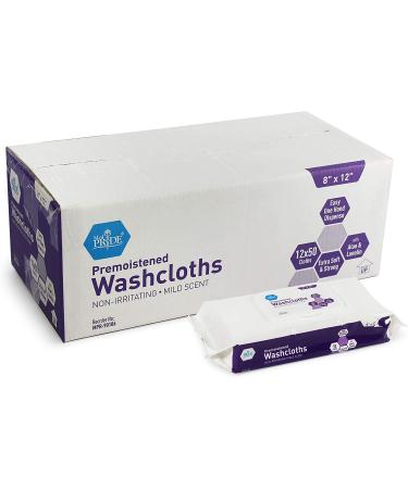 Medpride Disposable Premoistened Washcloths for Adults | 600-Count 8x12 | Aloe & Lanolin Wet Wipes | Gentle Skincare Cleansing & Makeup Removal - Buy Online on GoSupps.com