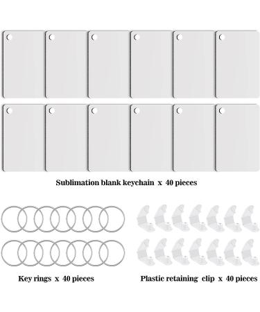 Duufin 120pc Rectangle Sublimation Keychain Blanks - Double Sided Heat Transfer MDF Board Rings for DIY Crafts - Buy Online on GoSupps.com