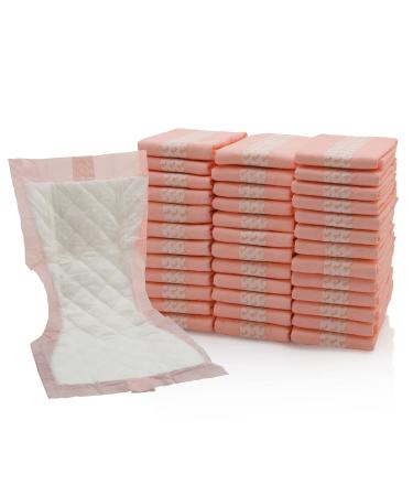 Extra Large Super-Absorbent Contoured Hospital Style Pad Liners [Pack of 40] 7" Wide X 14" Long - Maternity Pads for Heavier Post Birth Protection - Incontinence Liners (40)