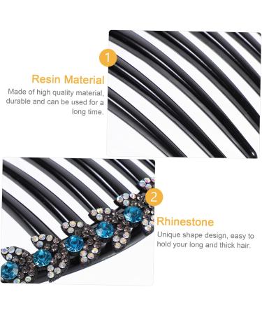 Beatifufu Issue Card Tiara for Tiaras for Bun DIY Bride Pin French Barrette Rhinestone Headdress Black Rhinestone Clip Rhinestone Women Headdress Rhinestones Hair Comb Miss - Buy Online on GoSupps.com