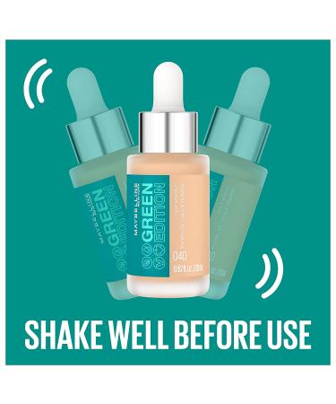 Maybelline Green Edition Superdrop Tinted Oil Base Makeup - Adjustable Natural Coverage Foundation with Jojoba & Marula Oil - 40, 1 Count - Buy Online on GoSupps.com