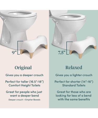 TUSHY Ottoman: Premium Toilet Stool for Modern Bathroom | Improve Bowel Health & Relieve Constipation | 9 Tall, White/Bamboo - Buy Online on GoSupps.com
