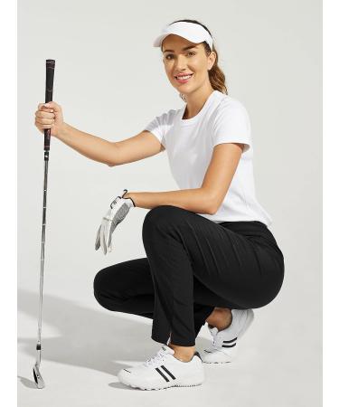 Willit Women's Stretch Golf Pants - Quick Dry, Tummy Control, Black, Large - Buy Online on GoSupps.com