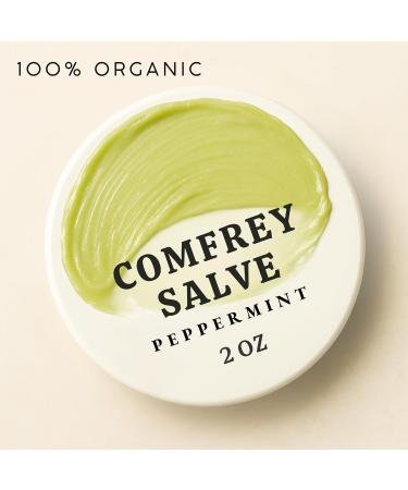Organic Comfrey Salve Peppermint Comfrey Cream | Comfrey Salve for Bone Support Organic | Joint & Muscle Support Cream Whipped Balm 2oz Peppermint with Grass-Fed Beef Tallow & Jojoba Oil - Buy Online on GoSupps.com