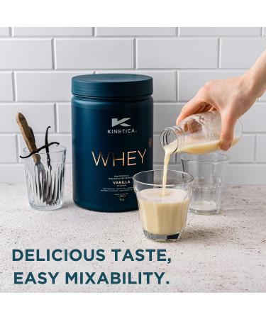 Kinetica Premium Grass-Fed Whey Protein Powder | Unflavoured 1kg | 33 Servings | Glutamine & BCAA Amino Acids | Muscle Building & Recovery - Buy Online on GoSupps.com