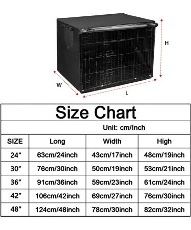 Waterproof 30 Inch Dog Wire Crate Cover with Front Openings and Storage Pocket - Buy Online on GoSupps.com