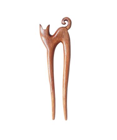 Marycrafts Cat Hairpin - Handmade Wooden Hair Sticks & Accessories for Kitty Lovers - Buy Online on GoSupps.com