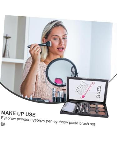 NOLITOY 8 Sets Eyebrow Powder Set Flash Suit Multifunctional Cosmetic Accessory Eyebrow Stickers Brush - Buy Online on GoSupps.com