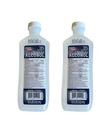Generic Isopropyl Alcohol 70% Antiseptic and Cleaner (2 12oz Bottles) Clear