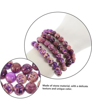 COHEALI 2pcs Beads Delicate Bracelet Beaded Bracelet Bead Bracelet Stone Jewelry Stone Bracelet Decorative Bracelet Stone Bead Jewelry Beaded Decor Turquoise Purple Emperor Stone Necklace Purple 0.80X0.80X0.80CM - Buy Online on GoSupps.com
