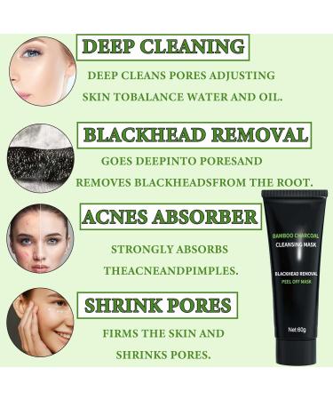 Charcoal Blackhead Remover Mask - Deep Cleansing Peel Off Face Mask for All Skin Types | Purifying Skin Care - Buy Online on GoSupps.com