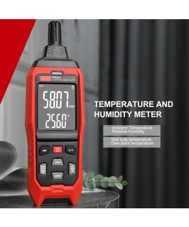 Digital Humidity & Temperature Meter - LCD Dew Point Tester Hygrometer for Accurate Readings | International Shipping Available - Buy Online on GoSupps.com