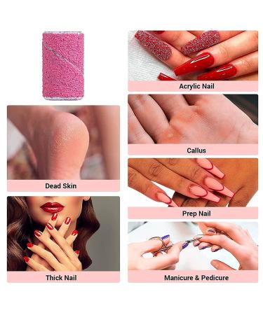 Melodysusia 100st Grinding Sleeve Cap - 180 Grit Nail Miller Attachment & Mandrel for Manicure Pedicure Nail Art & Care (Pink) - Buy Online on GoSupps.com