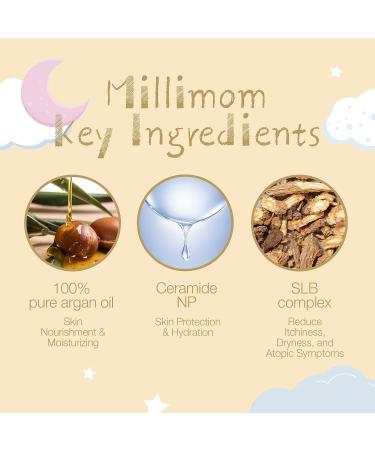 Milimom Baby Oil & Cream with Argan Oil | Nourishing & Moisturizing | Gentle Baby Massage | Vegan Skincare - 2.53fl.Oz / 75ml - Buy Online on GoSupps.com