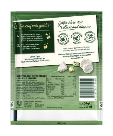 Knorr Spaghetteria Sauce Quattro Formaggi - 4 Cheeses & Basil | 250 ml - International Shipping Available - Buy Online on GoSupps.com