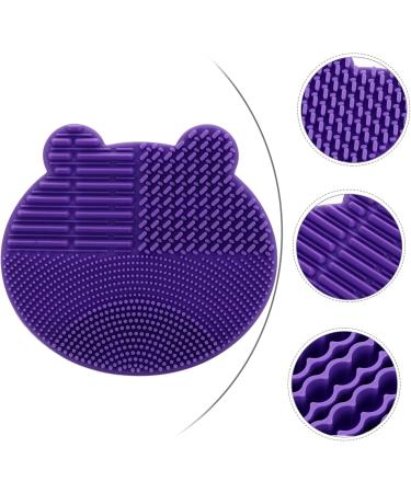 Ipetboom 2 1 Makeup Brush Cleaning Pad Scrubber Silicone Makeup Brush Silicone Holder 2 in 1 Brush Cleaner Pad Makeup Brush Holder Brush Storage Holder Silicone Brush Cleaner 11X10cm Purple - Buy Online on GoSupps.com