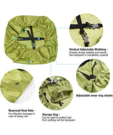 FANCYWING Waterproof Backpack Rain Cover XL - Army Green, 65-90L | Reflective Strap, Non-Slip Design | Ideal for Hiking, Camping, Hunting, Cycling | Upgraded Rainproof Shield - Buy Online on GoSupps.com
