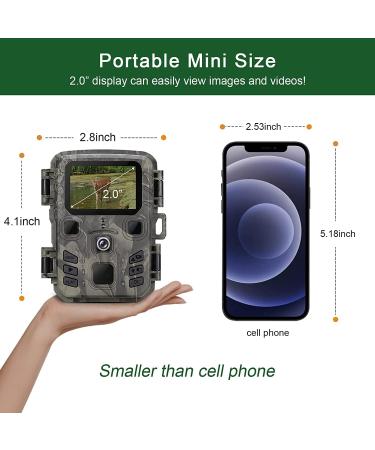 Mini Wild Camera 20MP 1080p HD - Night Vision Waterproof Wildlife Camera with 850nm IR LEDs & 32GB Memory Card for Outdoor Observation - Buy Online on GoSupps.com