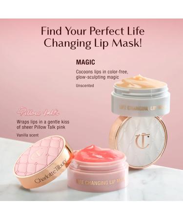 Charlotte Tilbury Life Changing Lip Mask - Multi-Purpose Plumping Mask to Smooth Hydrate & Soften Dry Lips - Fragrance-Free with a Clear Glassy Finish Pillow Talk Fresh Glow Vanilla - Buy Online on GoSupps.com