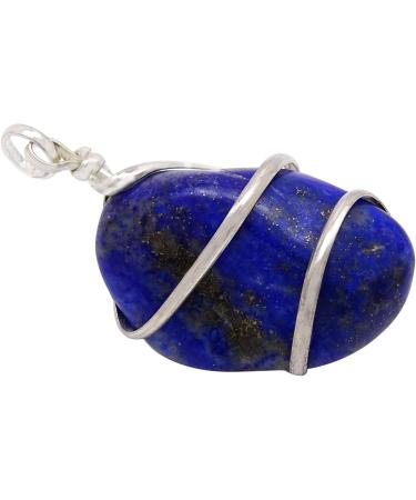 Harmonize Lapis Lazuli Stone Wire Wrapped Reiki Healing Gemstone Pendant Spiritual Gemstones Healing - Buy Online on GoSupps.com