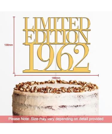 Personalised Birthday Cake Topper Limited Edition Any Year | Acrylic Cake Topper | Cake Toppers | Personalised Cake Decorations - Gold - Buy Online on GoSupps.com