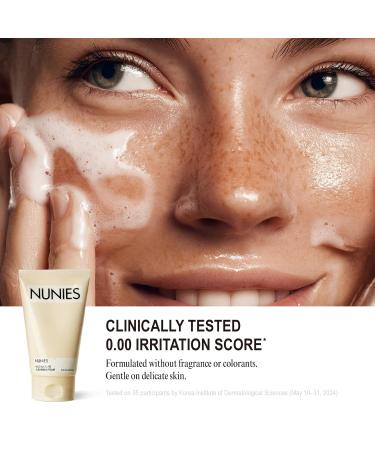 NUNIES Mild Alkaline Cleansing Foam Daily Korean Face Wash for Sensitive Skin | Cream-to-Foam Lather | Deep Cleanser with Hyaluronic Acid & Ceramide | Fragrance-Free | 4.05 fl.oz. (120ml) - Buy Online on GoSupps.com