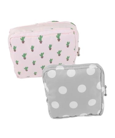Healeved Napkin Storage Pouches 2pcs Napkin Storage Bag Small Bag Travel Decor Cosmetic Bag Small Lipstick Bag Menstrual Pad Bag Menstrual Pad Container Coin Pouch As Shown 16X15CM