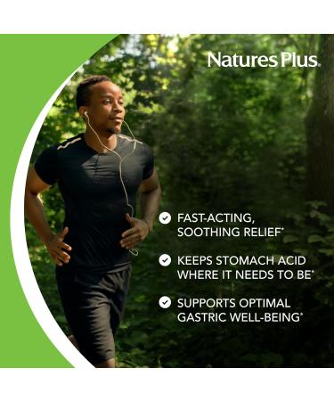 Natures Plus GI Natural Reflux Ease - 60 Chewable Tablets | Fast-Acting Digestive Support | Vegetarian & Gluten Free | International Shipping Available - Buy Online on GoSupps.com