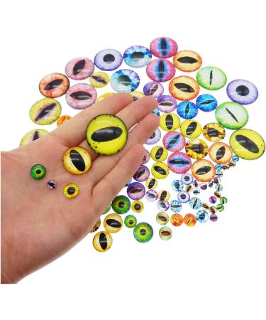 Julie Wang Glass Dragon Eye Cabochons - 180PCS Assorted Sizes for Doll Making & Jewelry Settings - Buy Online on GoSupps.com