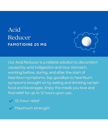 BETR REMEDIES Famotidine 20mg Acid Reducer - 50 Tablets - Heartburn Relief for Indigestion - Maximum Strength Antacid for Sour Stomach - Buy Online on GoSupps.com