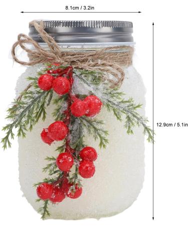 Handmade Frosting Covered Jar Candle - 18oz Soy Wax | Warm Ambiance & 10 Hours Burn Time | Perfect for Xmas Decoration - Buy Online on GoSupps.com