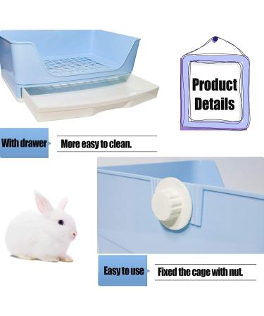 Kathson Large Rabbit Litter Box - Potty Corner Toilet with Drawer for Small Pets - Brown - Buy Online on GoSupps.com