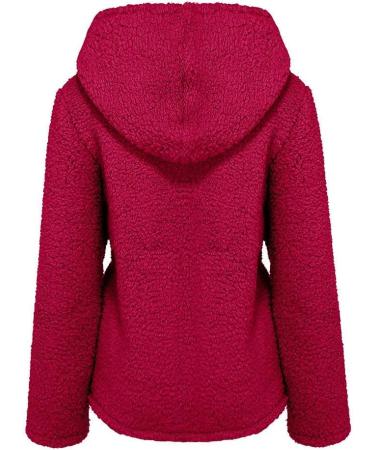 Bigfanshu Women's Sweaters Casual Fleece Long Sleeve Pullover Blouse Shirts Sweatshirt Red - Buy Online on GoSupps.com