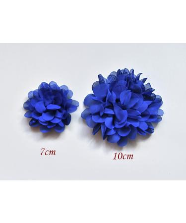 PrettyBoutique Girls Kids Women Chiffon Flower Hair Clip Alligator Clip Party Wedding (10cm Royal Blue) - Buy Online on GoSupps.com