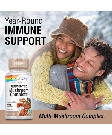 Buy Solaray Organic Fermented Mushroom Complete 600mg â€“ 60 Vegan Capsules for Wellness - Buy Online on GoSupps.com