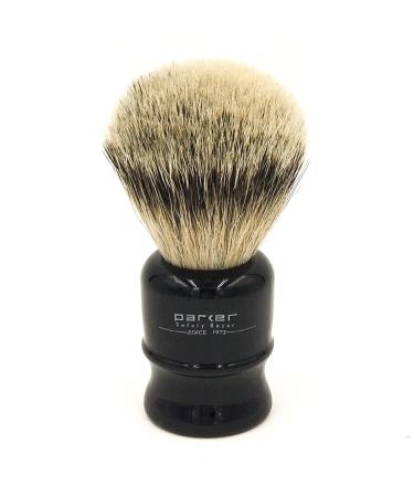 Parker Safety Razor Silvertip Travel Shaving Brush with Case - Black | Premium Quality Shaving Accessories for Men | International Shipping Available - Buy Online on GoSupps.com