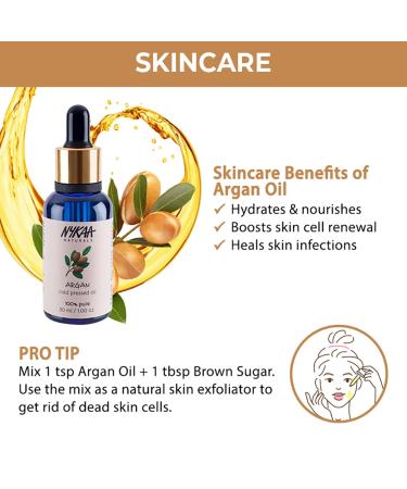 Buy Nykaa Naturals 100% Pure Cold Pressed Argan Oil for Women 1 oz | International Shipping Available - Buy Online on GoSupps.com
