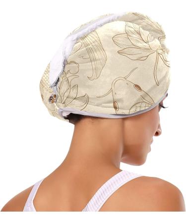 Fish Pattern Hair Towel 2 Pack | Super Absorbent Quick Dry Hair Turbans for Women & Girls - Buy Online on GoSupps.com